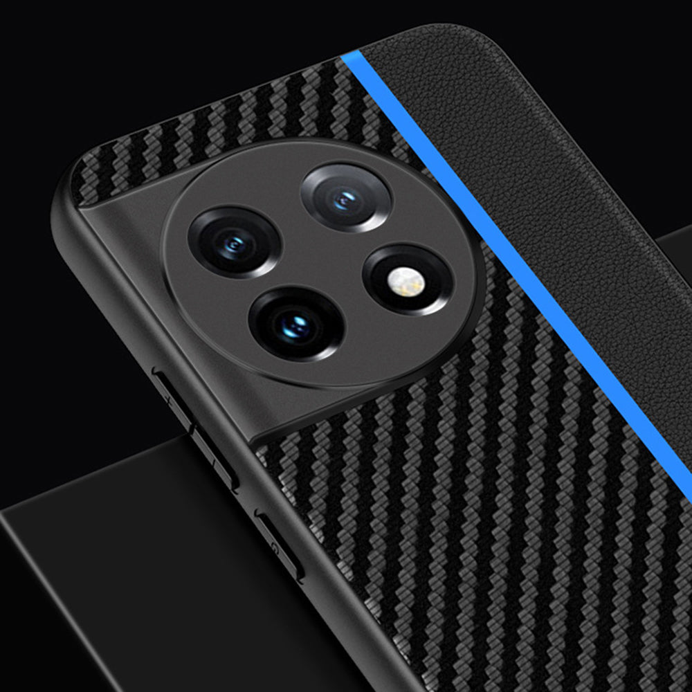 For OnePlus 11 5G PU Leather Coated TPU Case Ultra Slim Carbon Fiber Texture Anti-scratch Phone Cover For OnePlus 11 5G PU Leather Coated TPU Case Ultra Slim Carbon Fiber Texture Anti-scratch Phone Cover